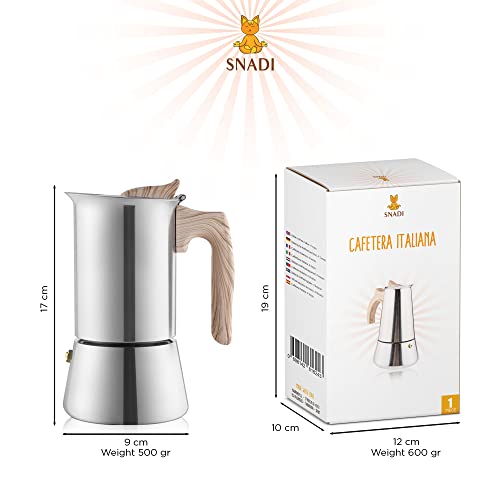 Cafetire-italienne-Moka-Pour-4-tasses--expresso-200-ml-Acier-inoxydable-pour-induction-vitrocramique-lectrique-et-gaz-Cuisine-professionnelle-Snadi-0-0