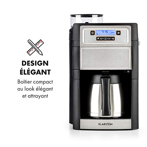 KLARSTEIN-Aromatica-II-Duo-Machine--caf-grains-Cafetire--grain-avec-broyeur-1000-W-Timer-Filtres-au-charbon-actif-et-permanent-Thermos-125L-0-1