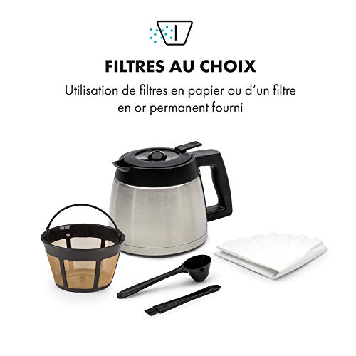 KLARSTEIN-Aromatica-II-Duo-Machine--caf-grains-Cafetire--grain-avec-broyeur-1000-W-Timer-Filtres-au-charbon-actif-et-permanent-Thermos-125L-0-2