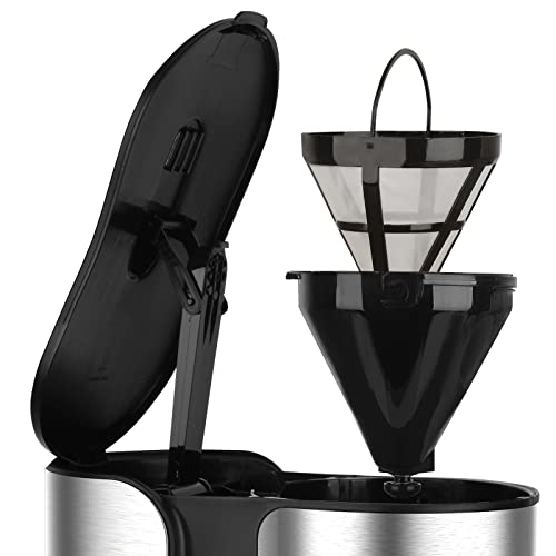 Brandt-CAF1512TH--Cafetire-Filtre-Programmable--Capacit-10-Tasses--Rservoir-12L--Puissance-1000W-Programmable-24h-Verseuse-isotherme--Maintien-au-Chaud--Arrt-automatique-Noir-0-2