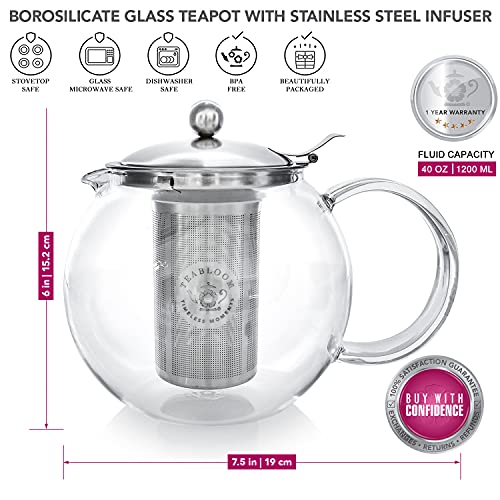 Thire-Teabloom-Classica-Thire-en-verre-rsistant--la-chaleur-1200-ml-Infuseur-amovible-en-acier-inoxydable-Thire-de-12-L-0-1