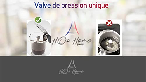 HO2-HOME-PARIS-Cafetire-Italienne-6-Tasses-360mL--Machine--Caf-Moka-en-Verre-Inox--Compatible-avec-Plaques-InductionGazCramiquelectrique--Cuillre--Caf-et-Joints-en-Silicone-OFFERTS-0-2