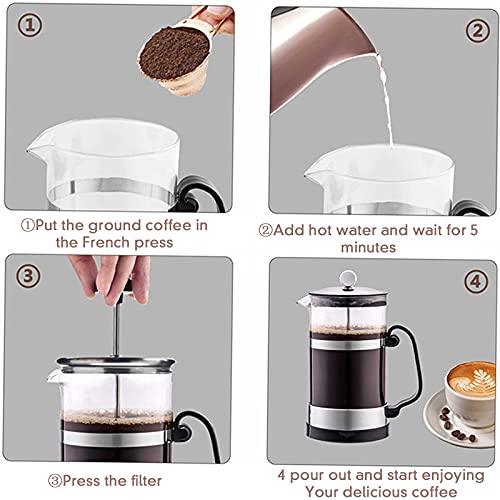 MAISITOO-Cafetire--Piston-1000ML-Franais-presse-caf-en-verre-Machine--Caf-French-Press-Machine--Th-en-Verre-RSistant--la-Chaleur-avec-Filtrants-Faciles--Nettoyer-Noir-0-2