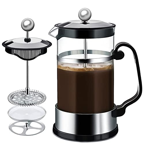 MAISITOO-Cafetire--Piston-1000ML-Franais-presse-caf-en-verre-Machine--Caf-French-Press-Machine--Th-en-Verre-RSistant--la-Chaleur-avec-Filtrants-Faciles--Nettoyer-Noir-0
