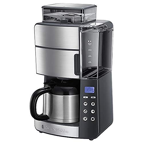 Russell-Hobbs-Machine--Caf-Cafetire-Filtre-Isotherme-Semi-Automatique-1000W-Moulin--Grains-Intgr-Programmable-25620-56-Grind-and-Brew-0