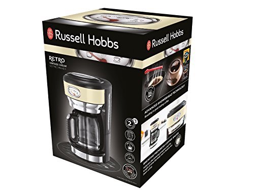 Russell-Hobbs-Cafetire-Design-Vintage-Premium-Retro-Crme-Cafetire-Filtre-Grande-Capacit-125L-10-tasses-Rapide-Stop-goutte-Arrt-Auto-Temps-de-prparation-visible-Machine--Caf-21702-56-0-0