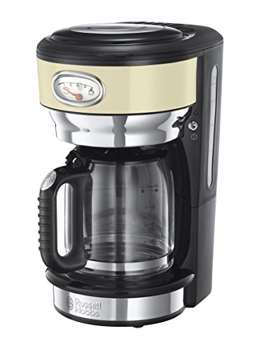 Russell-Hobbs-Cafetire-Design-Vintage-Premium-Retro-Crme-Cafetire-Filtre-Grande-Capacit-125L-10-tasses-Rapide-Stop-goutte-Arrt-Auto-Temps-de-prparation-visible-Machine--Caf-21702-56-0