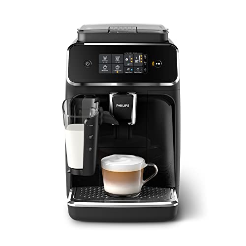 Philips-Srie-2200-Machine-Expresso-Caf--Grain-LatteGo-Mousseur--Lait-3-Spcialits-de-Caf-cran-Tactile-Intuitif-Noir-Brillant-EP223140-0