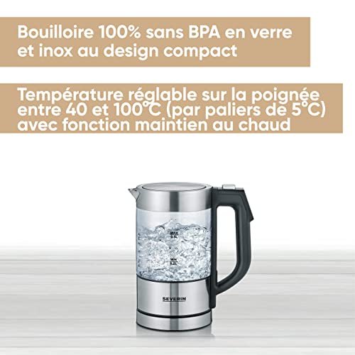 SEVERIN-Bouilloire-en-verre-100-sans-BPA-1-100-W-Petite-bouilloire-rglable-par-palier-de-5C-Capacit-05-L-Fonction-Maintien-au-chaud-Bouilloire-lectrique-compacte-verreinox-WK-3458-0-0