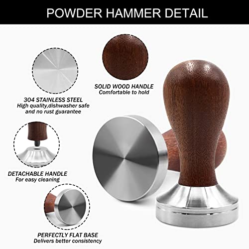 IGUGI-Presse-a-Cafe-en-Acier-Inoxydable-51mmTamper-a-Cafe-avec-Pot-a-Lait350mlStylo-a-CafeTamper-Set-Espresso-TamperTampon-a-expressoTampon-a-CafeTasseur-Presse-a-Cafe-en-INOX-0-0