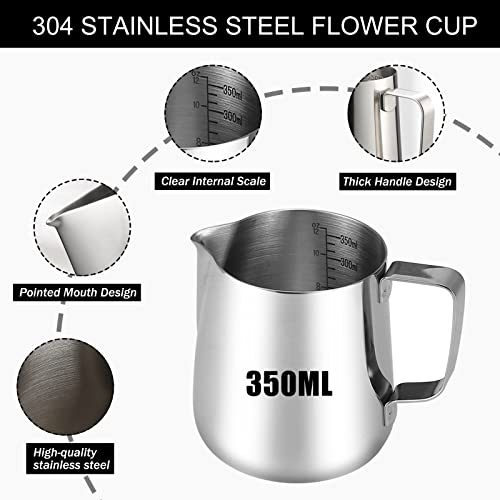 IGUGI-Presse-a-Cafe-en-Acier-Inoxydable-51mmTamper-a-Cafe-avec-Pot-a-Lait350mlStylo-a-CafeTamper-Set-Espresso-TamperTampon-a-expressoTampon-a-CafeTasseur-Presse-a-Cafe-en-INOX-0-1