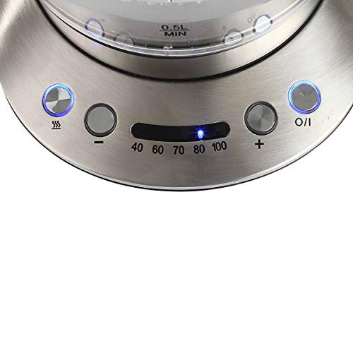 LIVOO-DOD165-Theiere-Bouilloire-Electrique-en-Verre-Capacite-17-L-Thermostat-de-40-a-100C-Maintien-au-chaud-Arret-Automatique-2200W-0-2