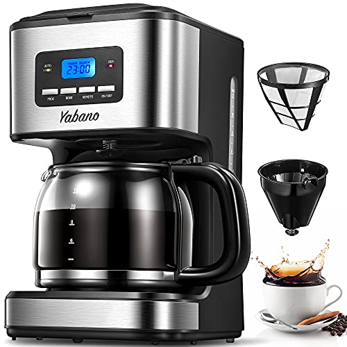 Yabano-Cafetiere-Filtre-Cafetiere-Electrique-Programmable-a-12-Tasses15L-avec-Ecran-Tactile-Fonction-Maintien-au-Chaud-Arret-Automatique-Selecteur-de-Concentration-900W-Noir-0