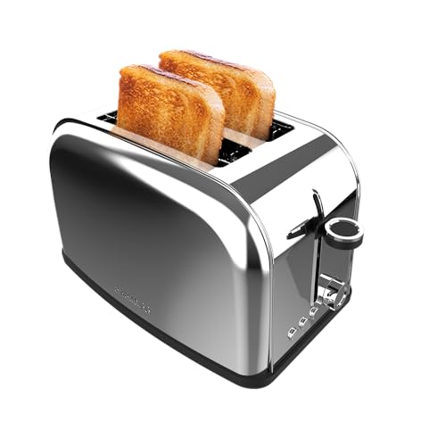 Cecotec-Grille-pain-vertical-2-fentes-courtes-Toastin-time-850-Inox-Lite-850-W-2-tranches-de-pain-fente-large-38-cm-support-pour-petits-pains-et-bac-a-miettes-acier-inoxydable-0