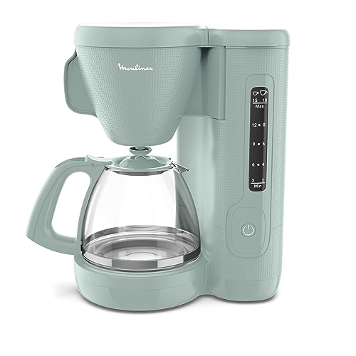 Moulinex-Cafetiere-filtre-125-L-Filtre-permanent-Grand-reservoir-deau-frontal-Porte-filtre-pivotant-Poignee-large-Systeme-anti-gouttes-Maintien-au-chaud-Couleur-Eucalyptus-Morning-FG2M1310-0-0
