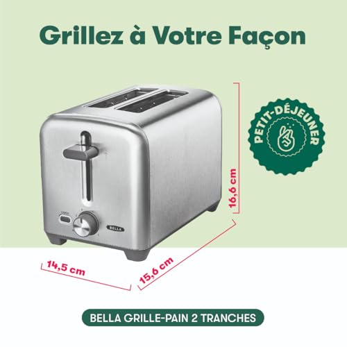 BELLA-Grille-pain-2-tranches-avec-fentes-extra-larges-et-tiroir-ramasse-miettes-amovible-6-reglages-de-dorage-fonctions-darret-automatique-et-de-rechauffage-pour-griller-pain-bagels-et-gaufres-0-0