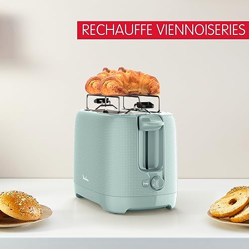 Moulinex-Grille-pain-2-fentes-7-niveaux-de-dorage-Rechauffe-viennoiseries-Fentes-extra-larges-Poignee-de-surelevation-Tiroir-ramasse-miettes-amovible-Couleur-Eucalyptus-Morning-LT2M1310-0-2