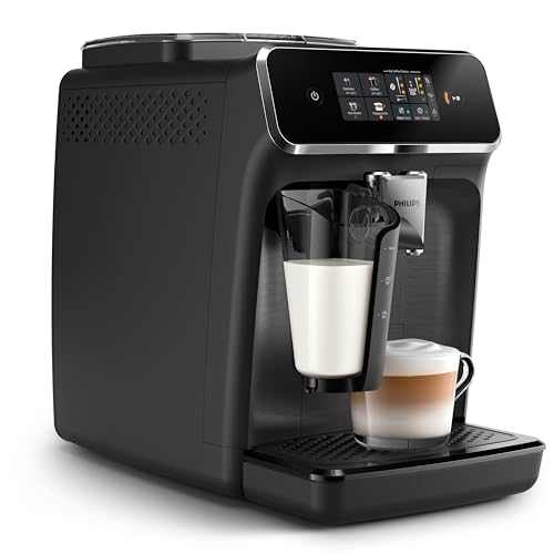 Philips-Machine-a-Expresso-Entierement-Automatique-Series-2300-4-Boissons-Ecran-tactile-couleur-moderne-LatteGo-SilentBrew-Broyeur-100-Ceramique-Filtre-AquaClean-Noir-mat-EP233010-0-0