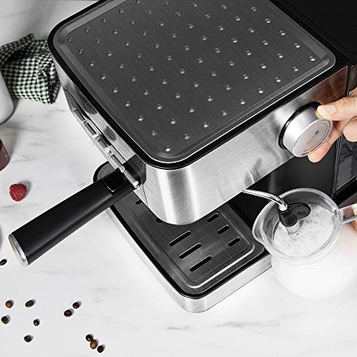 Cecotec-Machine-a-cafe-Expresso-Power-Espresso-20-Matic-20bars-de-Pression15-LBras-Double-Sortie-Buse-vapeurPlateau-Rechauffe-tassesTelecommandes-DigitalesFinitions-en-Acier-Inoxydable-850-W-0-2
