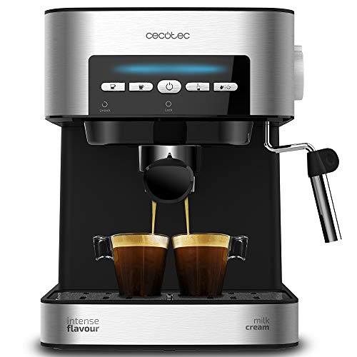 Cecotec-Machine-a-cafe-Expresso-Power-Espresso-20-Matic-20bars-de-Pression15-LBras-Double-Sortie-Buse-vapeurPlateau-Rechauffe-tassesTelecommandes-DigitalesFinitions-en-Acier-Inoxydable-850-W-0