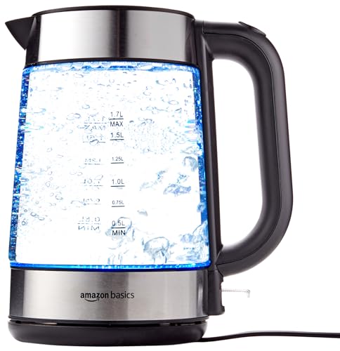 Amazon-Basics-Bouilloire-electrique-en-verre-17-litres-2200W-Noir-Argente-0