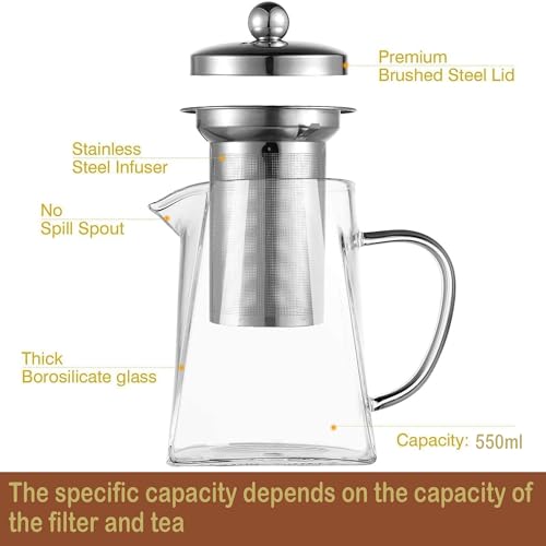 Theiere-en-Verre-avec-Infuseur-Amovible-Teapot-Bouilloire-550-ML-en-Verre-Borosilicate-Transparente-et-Classique-Passoire-et-Couvercle-en-Acier-Inoxydable-304-0-1