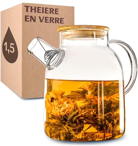 Cosumy-Theiere-Verre-avec-Filtre-15L-avec-Couvercle-en-Bambou-Lavable-au-Lave-vaisselle-Pour-les-Boissons-Chaudes-et-Froides-0