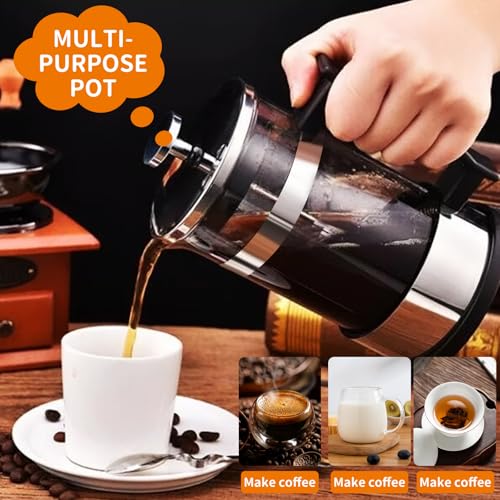 UCAMP-Cafetiere-A-Piston1000ml-Francais-Presse-Cafe-En-VerrePresse-A-Cafe-En-VerreCafetiere-A-Presse-FrancaiseTriple-Filtres-En-Acier-InoxydablePour-Cafe-Ou-TheEn-Voyage-Et-En-Cadeau-0-0