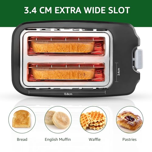 Aigostar-Warrior-30JRL--Grille-pain-2-fentes-extra-larges-et-7-niveaux-de-brunissage-Fonctions-toaster-decongeler-rechauffer-et-annuler-750W-0-BPA-Design-exclusif-0-2