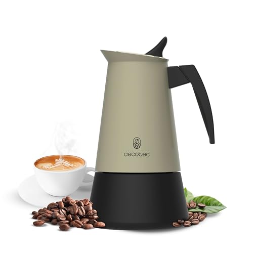 Cecotec-Cafetiere-Italienne-Piccolina-200-GreenCapacite-100-ml-pour-2-tassesDesign-elegant-en-acierFiltre-en-acier-inoxydableConvient-a-toutes-les-surfacesSoupape-de-securite-Joint-en-silicone-0