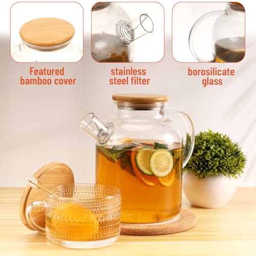 Kasanni-Theiere-Verre-18l-Couverture-en-Bois-avec-Filtre-ReSistant-au-Froid-et-a-la-Chaleur-AntideFlagrant-Verre-Borosilicate-Convient-pour-Le-The-Le-The-Parfume-et-Les-Boissons-Aux-Fruits-0-1