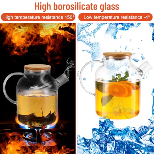 Kasanni-Theiere-Verre-18l-Couverture-en-Bois-avec-Filtre-ReSistant-au-Froid-et-a-la-Chaleur-AntideFlagrant-Verre-Borosilicate-Convient-pour-Le-The-Le-The-Parfume-et-Les-Boissons-Aux-Fruits-0-2