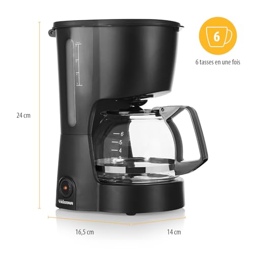 Tristar-Cafetiere-Capacite-6-Tasses-600W-Fonction-Maintien-au-Chaud-Arret-Automatique-Filtre-Permanent-Systeme-Anti-Goutte-Compacte-et-Portable-Facile-a-Nettoyer-CM-1246-0-0