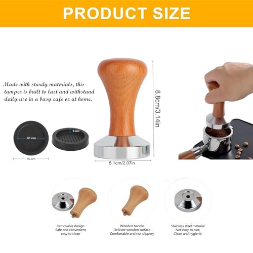 Tamper-a-Cafe-Espresso-Tamper-51mm-Avec-Manche-en-Bois-Tasseur-en-Acier-Inoxydable-pour-Cafetieres-et-Amateurs-0-0