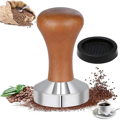 Tamper-a-Cafe-Espresso-Tamper-51mm-Avec-Manche-en-Bois-Tasseur-en-Acier-Inoxydable-pour-Cafetieres-et-Amateurs-0
