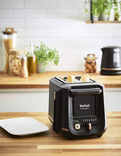Tefal-Includeo-Grille-pain-2-fentes-Pinces-Magnetiques-Grandes-commandes-7-niveaux-de-dorage-Tiroir-ramasse-miettes-amovible-Fonction-surelevation-TT533811-Noir-0-0