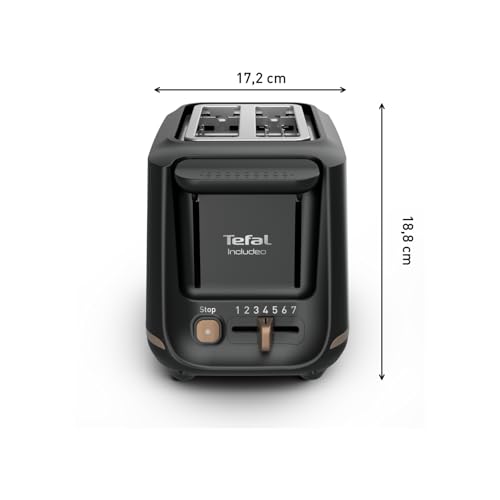 Tefal-Includeo-Grille-pain-2-fentes-Pinces-Magnetiques-Grandes-commandes-7-niveaux-de-dorage-Tiroir-ramasse-miettes-amovible-Fonction-surelevation-TT533811-Noir-0-1