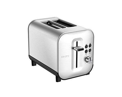 Krups-Grille-pain-2-fentes-larges-Inox-brosse-premium-8-reglages-temperature-Remontee-extra-haute-Tiroir-ramasse-miettes-Excellence-KH682D10-0