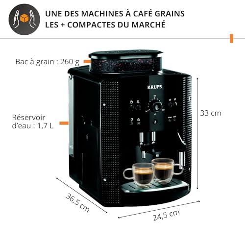 Krups-Machine-a-cafe-grain-17-L-2-tasses-en-simultane-Nettoyage-automatique-Buse-vapeur-pour-Cappuccino-Cafetiere-espresso-Essential-noire-YY8125FD-0-1