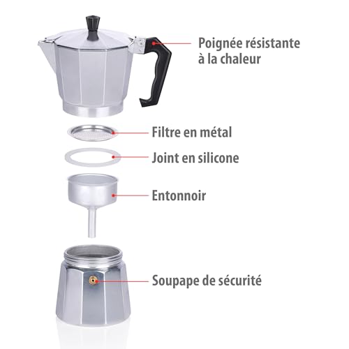 alpina-Cafetiere-Italienne-Percolateur-270-ML-Cafetieres-Italiennes-Cafetiere-Italienne-Inox-10-x-19-CM-Cafetiere-Italienne-6-Tasses-Egalement-sur-GazHalogeneCeramique-Aluminium-0-1