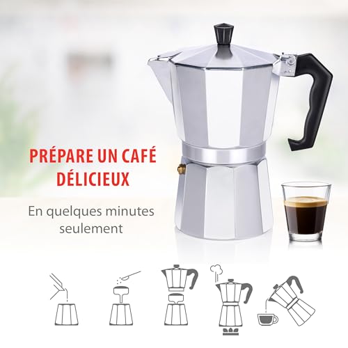 alpina-Cafetiere-Italienne-Percolateur-270-ML-Cafetieres-Italiennes-Cafetiere-Italienne-Inox-10-x-19-CM-Cafetiere-Italienne-6-Tasses-Egalement-sur-GazHalogeneCeramique-Aluminium-0-2