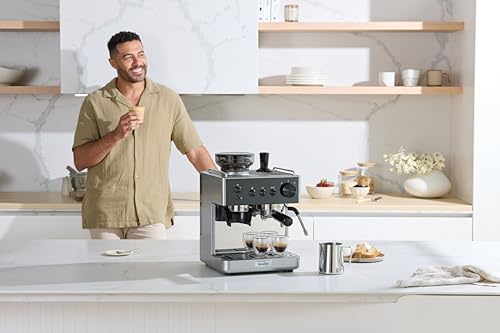 Machine-a-Espresso-Barista-Classic-Breville-Cafetiere-a-Grains-avec-Moulin-a-Cafe-et-Mousseur-a-Lait-Integres-Pompe-Italienne-15-Bars-Noir-et-Argent-Vcf186X-0-2