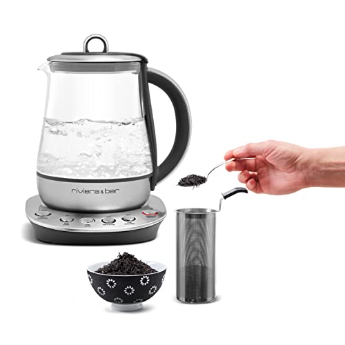 rivierabar-Theiere-Bouilloire-a-Temperature-Reglable-JAIPUR-ZEN-Verre-Trempe-et-Inox-Ideale-Infusions-Thes-Verts-Noirs-Oolongs-12L-22x255x21-cm-0-1