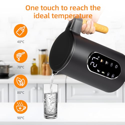 Carehabi-Bouilloire-Electrique-Temperature-Reglable-17L-Bouilloire-Electrique-Inox-Grand-Ecran-Numerique-40-100C-Protection-Anti-ebullition-Noire-0-2